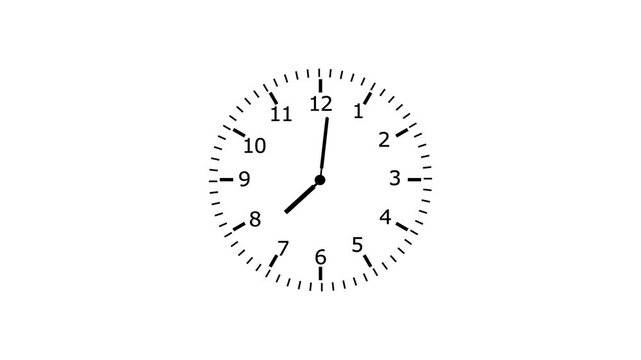 Clock Hands Moving Fast Forward Animation