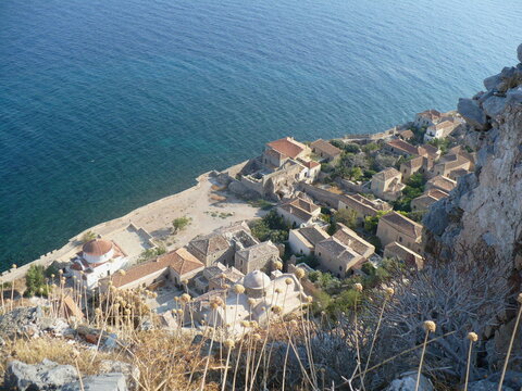 Seaside ruins of an old fishing village and fortress - Powered by Adobe