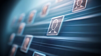 A digital network of user profiles, symbolizing social connections and online interactions in a modern digital landscape.