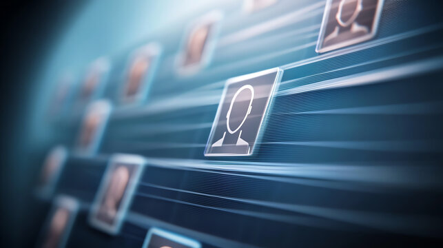 A digital network of user profiles, symbolizing social connections and online interactions in a modern digital landscape.
