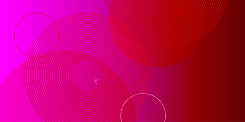 Abstract pink background with round shape and scratche effect. Abstract modern gradient horizontal template background. Trendy bright circle lines creative design. 