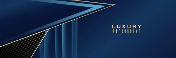 Royal Blue and Gold Luxury Abstract Background designed for premium presentations and elegant occasions.VIP Invitation Layout with. vector, modern