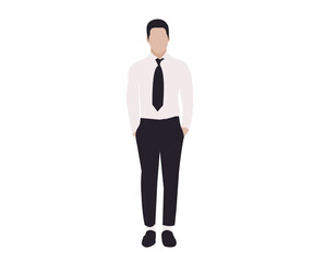 Illustration of Man in Formal Business Attire
