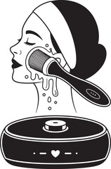 Microneedling Device with Serum Application for Skincare and Beauty Routine