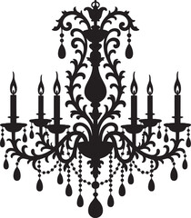 Black vintage floral swirl vector illustration set for pattern design and decorative ornament