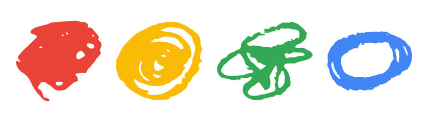 Paint Blot and Scribble Vector Icons