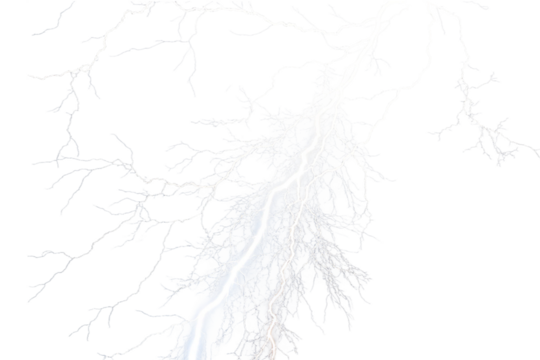 lightning on a transparent background - Powered by Adobe