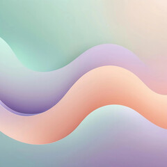 Fototapeta premium Soft pastel gradient abstract wave background