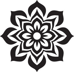 black and white a mandala