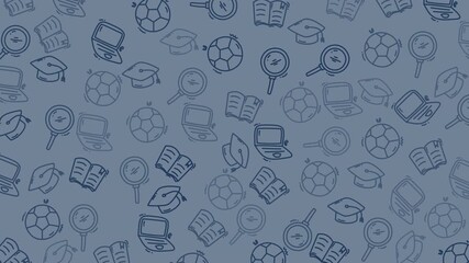 Pattern seamless education learning technology sport knowledge doodle background suitable for academic projects, children's content, and digital presentations. - Powered by Adobe