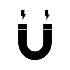 Magnet Icon Black Silhouette