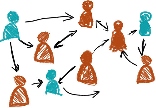 set of fashion girls, set of female hands, set of women, set of female hands, vector illustration of a set of women, Hand pointing at network diagram. Collaboration, teamwork, connection,