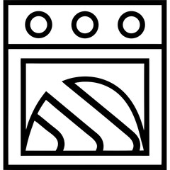 Illustration of a horizontal rectangular structure on transparent background silhouette