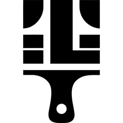 Minimalist black and white abstract graphic design on transparent background silhouette