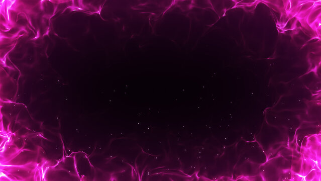 ピンク色の炎の枠のエフェクト背景