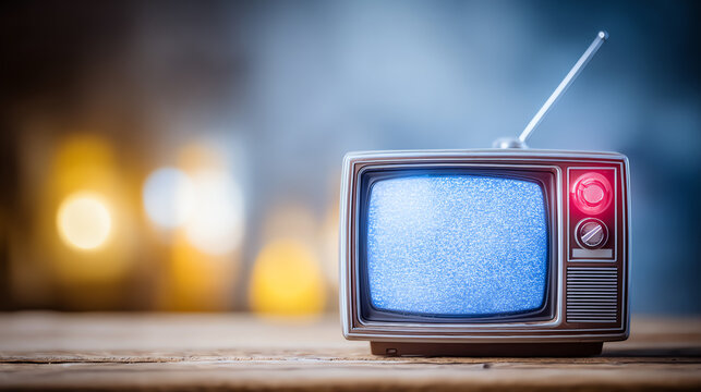 A vintage television set displaying static on the screen, evoking nostalgia and memories of old television experiences.