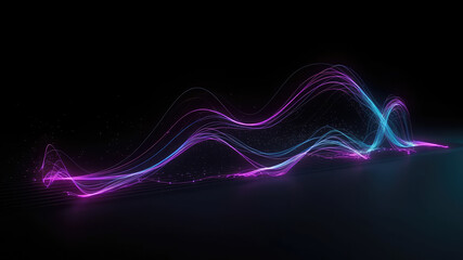 Abstract Neon Technology Background – Purple and Blue Energy Flow