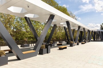 Modern building art architectural design. Architecture concept