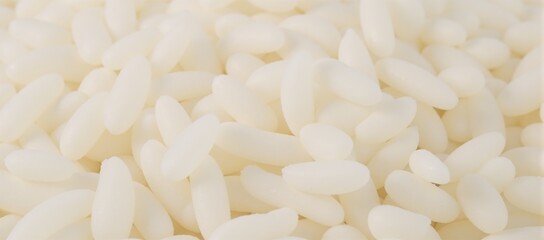 Soft and fluffy close-up image of perfectly cooked rice grains for use as food backgroundstextures