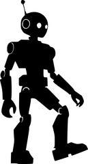 Modern robot silhouette illustration for artificial intelligence concept