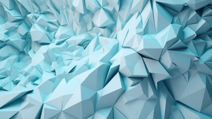 abstract wall polygon blue white geometric structure with triangular shapes 