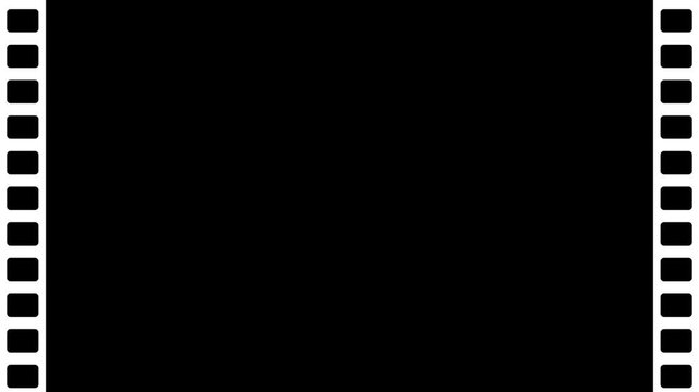 white film reel frame for a cinematic look on a black background. a nostalgic journey through the magic of movies. vertical scrolling filmstrip on a black background for screen mode.