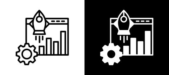 Web Optimization whiteblack icon