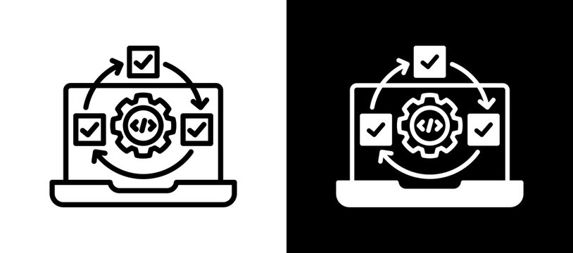 Script Automation whiteblack icon