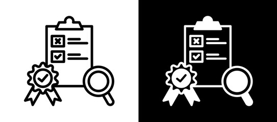 Quality Control whiteblack icon