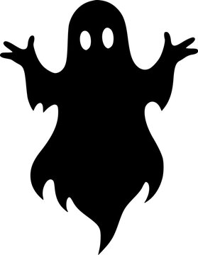 Creepy ghost silhouette illustration for Halloween party decoration
