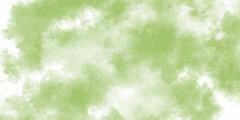 Light Green Water Color Texture Background. Abstract watercolor clouds pattern in green tones. Spring background with place for text.	