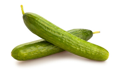 cucumbers path isolated on white