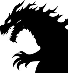 Terrifying monster silhouette vector for Halloween and fear concept design