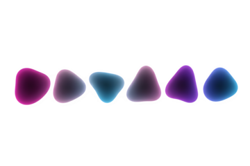 Abstract organic shapes with gradient colors