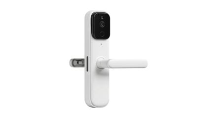 realistic smart door lock keypad security digital home access isolated on transparent background, png