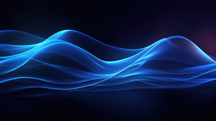 Futuristic Neon Data Waves – AI Technology Background
