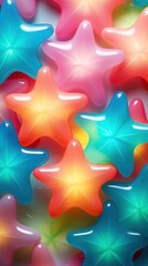 Obraz premium Inflate star 3d wallpaper confectionery sweets symbol.