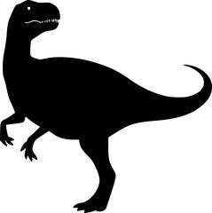 Jurassic dinosaur silhouette vector for nature and wildlife background
