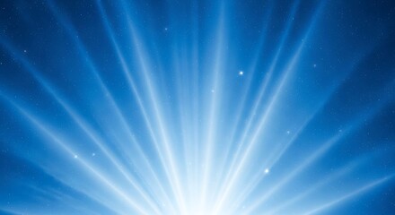 Serene Abstract Skyward Light Beam Burst with Starry Night Ambiance