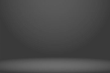 Dark grey studio spotlight infinity curve background elegant product display