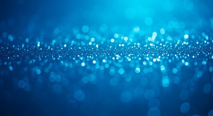 Elegant Abstract Blue Bokeh Lights Sparkling Glitter Festive Background