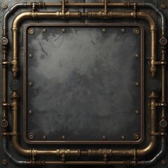 Obraz premium Steampunk Pipework Frame