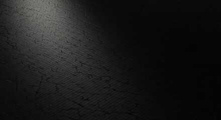 Dramatic dark black background textured background with subtle cracks and diagonal lines, perfect for modern design projects and sophisticated branding.