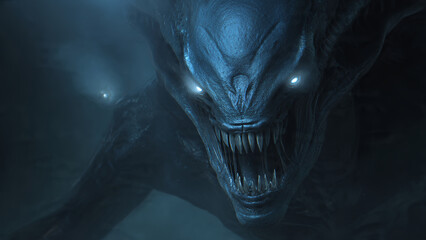 Portrait of an alien monster