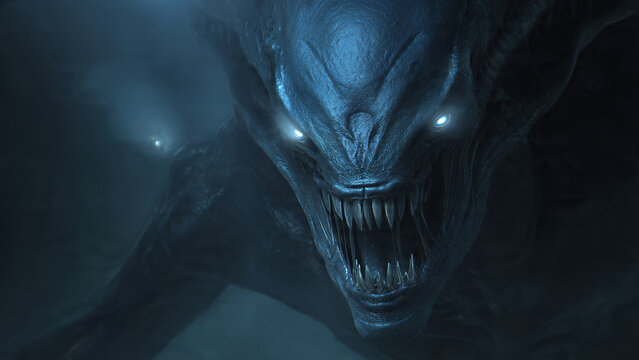 Portrait of an alien monster