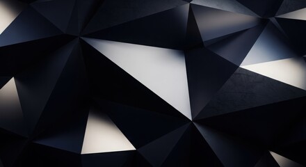 Dynamic, modern abstract geometric background with sharp angles and dramatic light creating a sense of sophisticated depth and innovation.