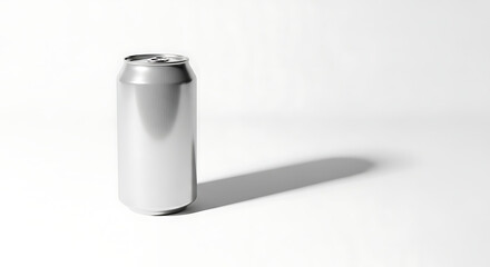 A sleek aluminum soda can, representing a refreshing and convenient beverage option for onthego consumption and quick refreshment