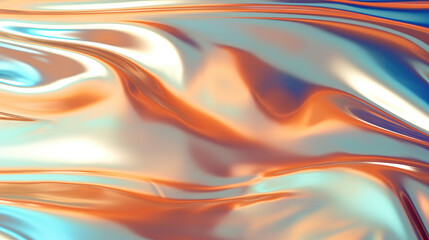 Flowing Metallic Fabric – Shiny Silver and Chrome Texture