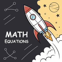 Rocket launching with math equations and space elements