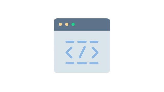 Simple Coding Window Icon for Development Applications and Sites
